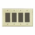 Can-Am Supply InvisiPlate Switch Wallplate, 5 in L, 8.63 in W, 4 -Gang, Painted Knock-Down/Splatter Drag Texture KD-R-4